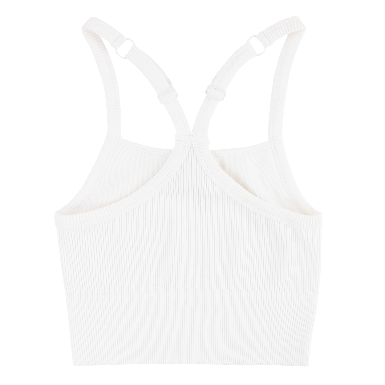 White Adjustable Racer Back Crop