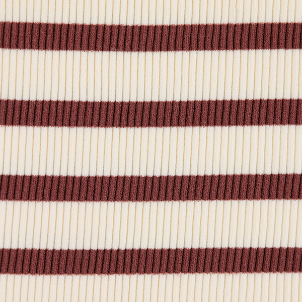 Maroon Striped Ribbed Tank