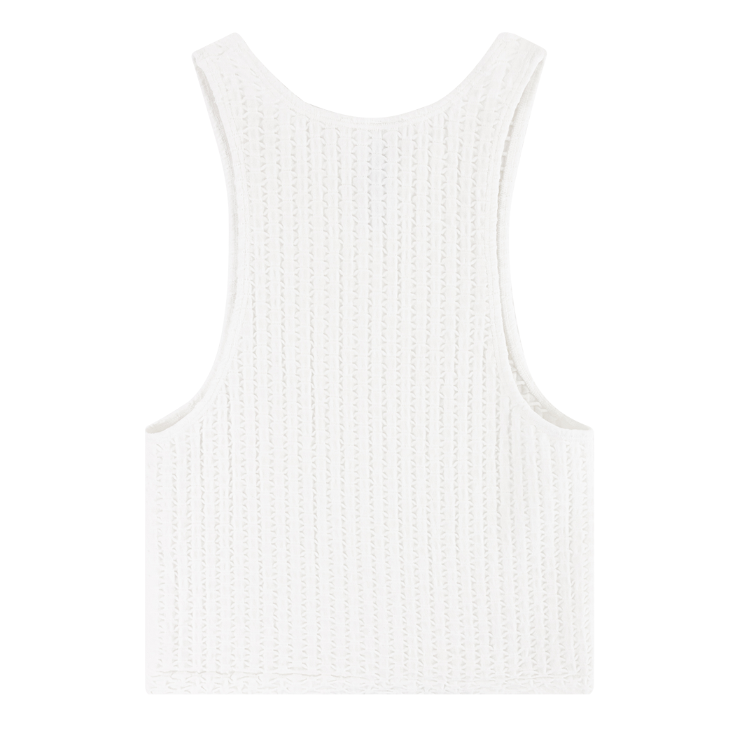 Lightweight Cropped Smocked Tank