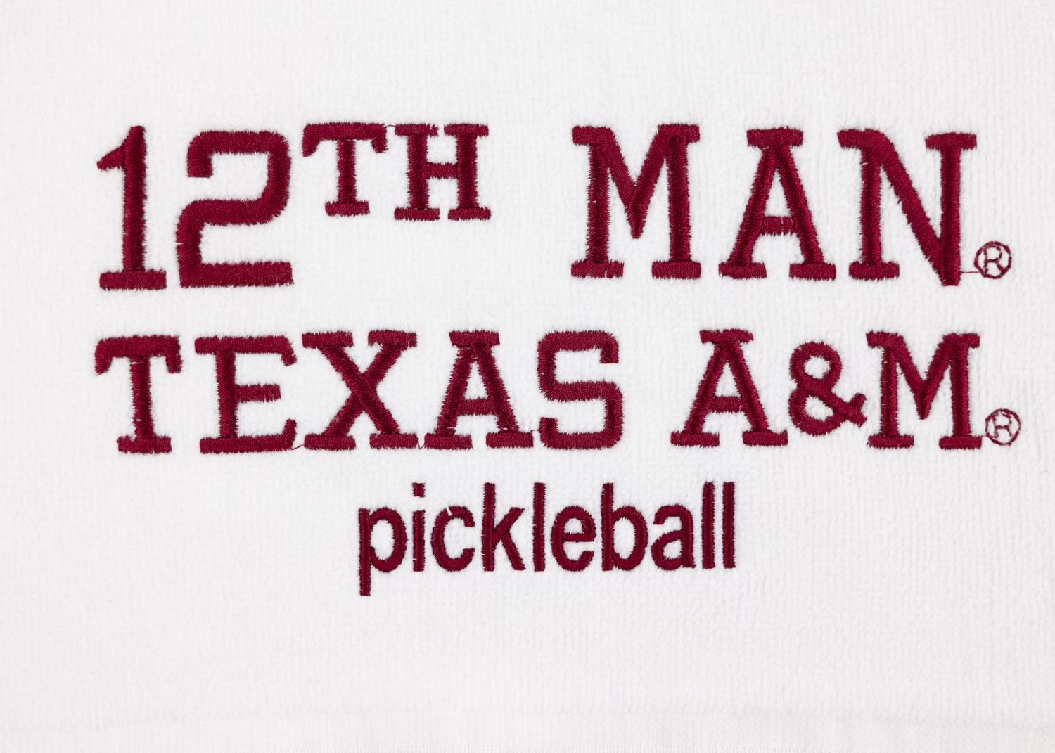 Embroidered 12th Man Pickleball Towel