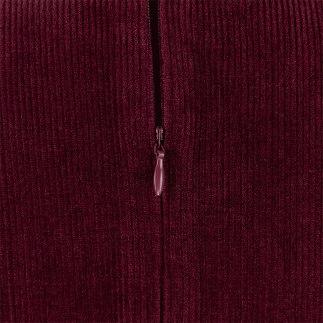 Maroon Straight Line Drop Waist Dress