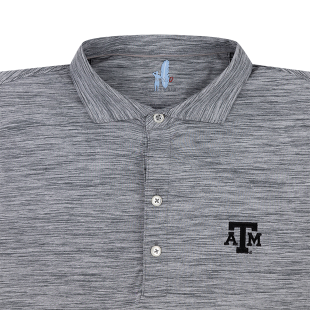 Texas A&M Johnnie-O Heather Gray Huron Polo