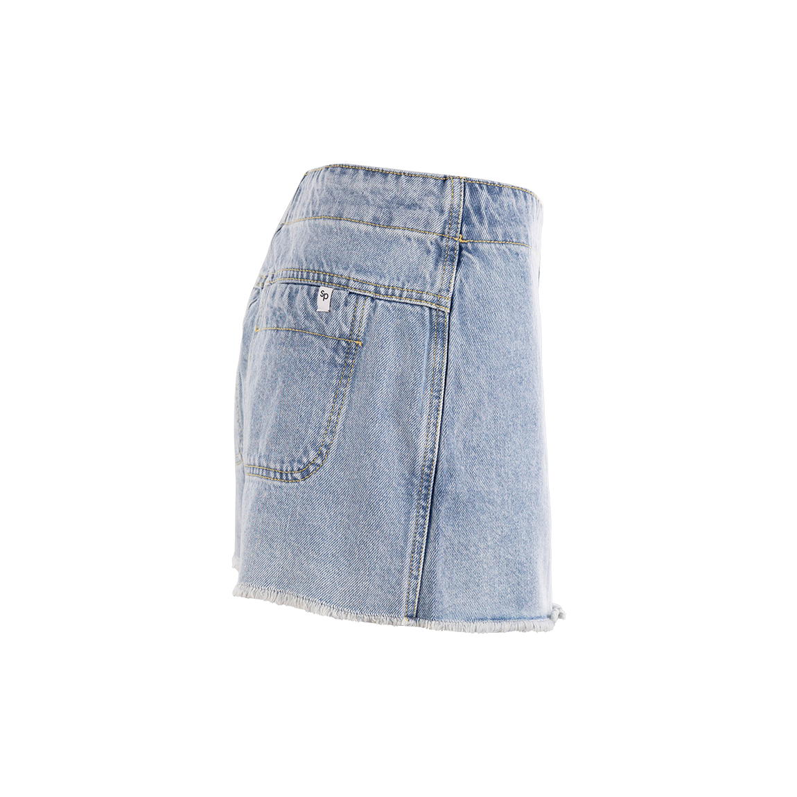 Light Wash Denim Wrap Skort