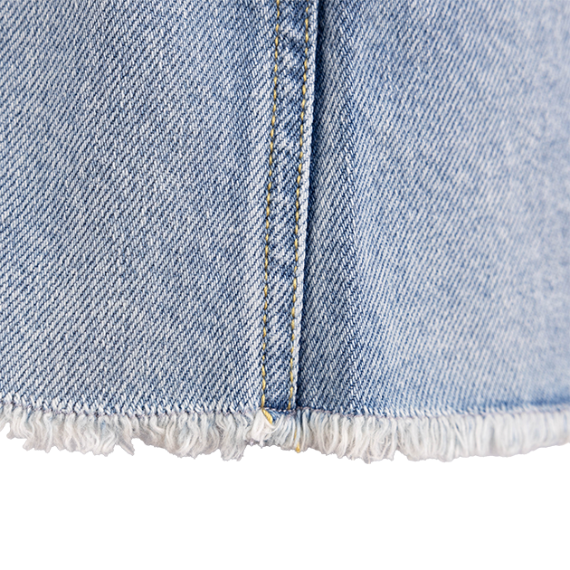 Light Wash Denim Wrap Skort