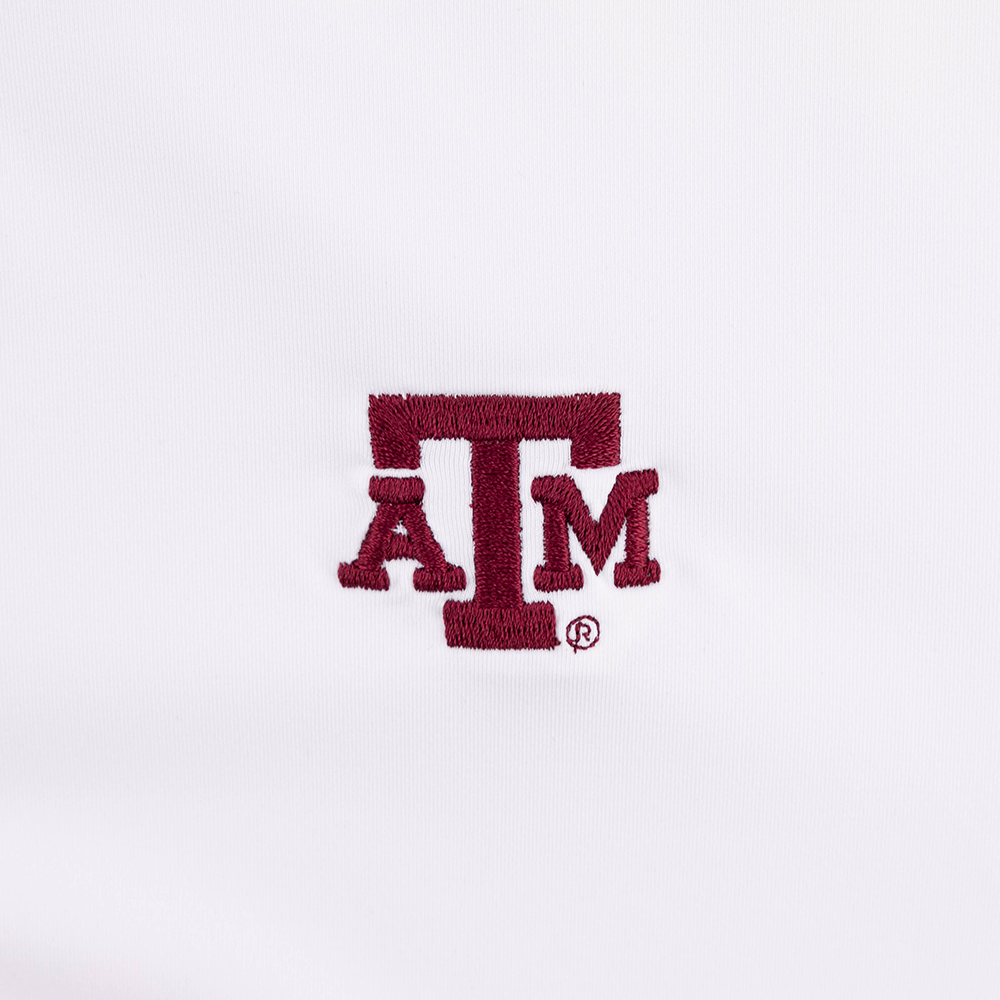 Texas A&M White Versa Solid Polo