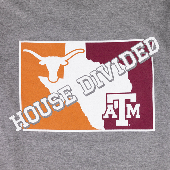 Texas A&M vs Texas House Divided T-Shirt