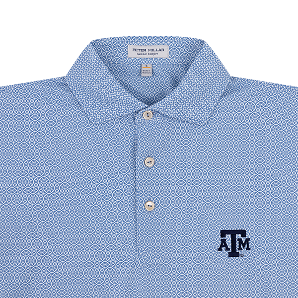 Texas A&M Peter Millar Costa Geo Performance Mesh Polo