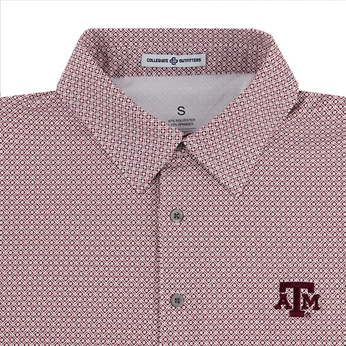 Texas A&M Collegiate Outfitters Diamond Pattern Polo