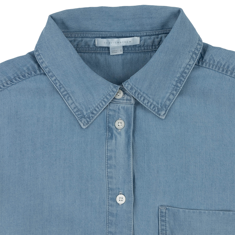 Travis Mathew Women's Chambray Button Down Long Sleeve