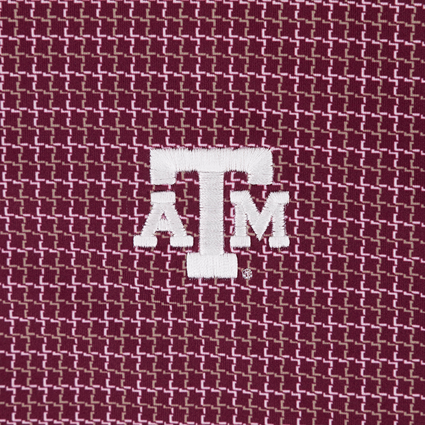 Texas A&M Horn Legend Window Pane Pattern Polo