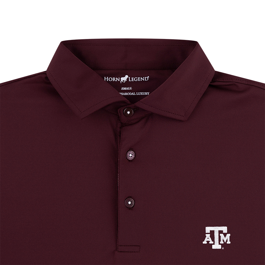 Texas A&M Horn Legend Block Solid Polo