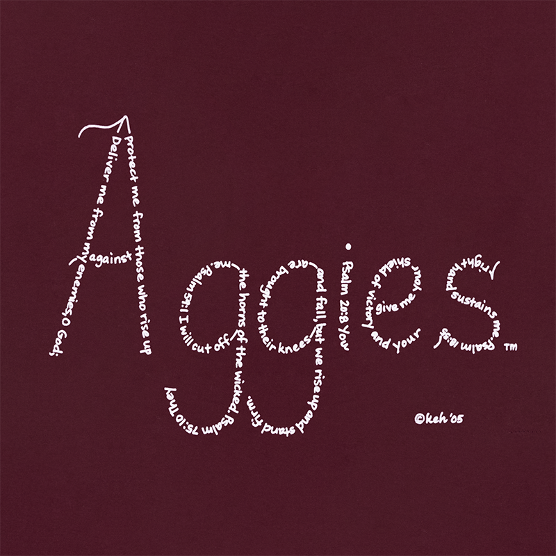 Maroon Aggies Scripture T-Shirt