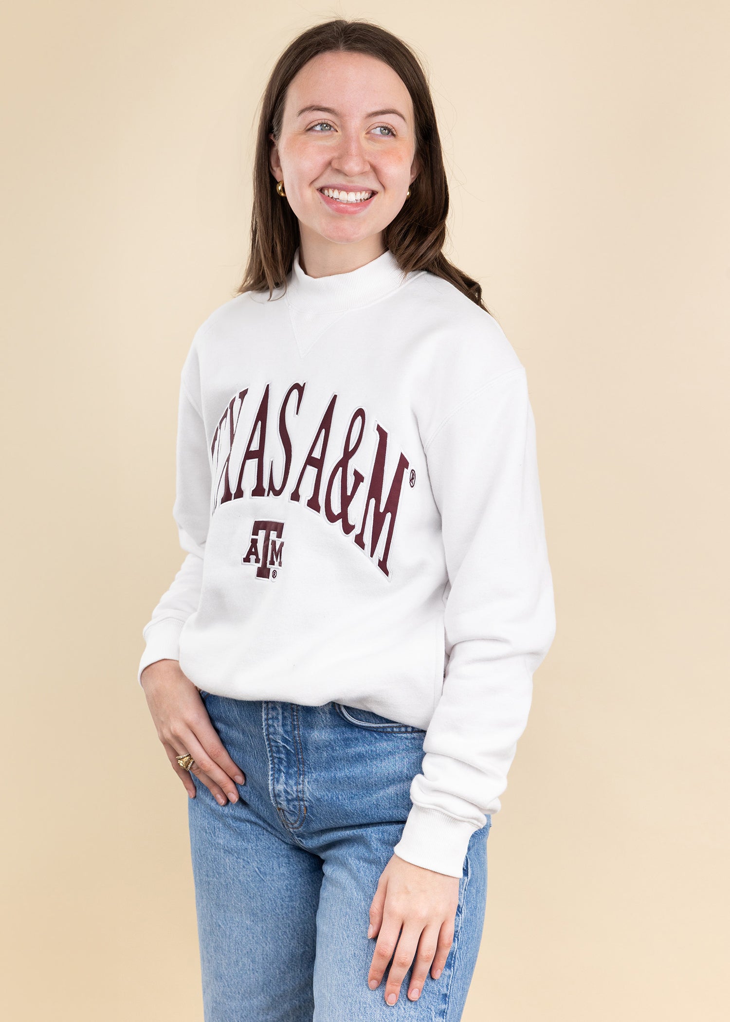 Texas A&M Collegiate Outfitters Arch Mock Neck Sweatshirt