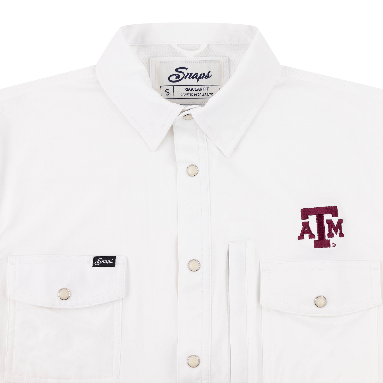 Texas A&M Snaps White Short Sleeve Tailgater