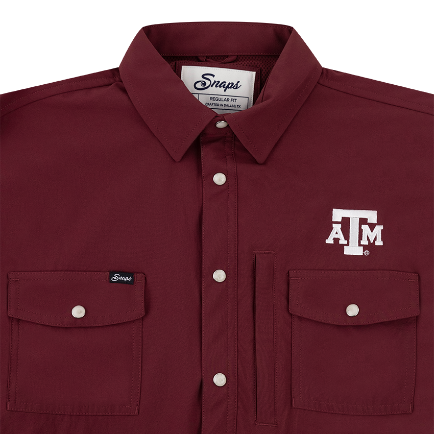 Texas A&M Snaps Gig 'Em Maroon Short Sleeve Tailgater