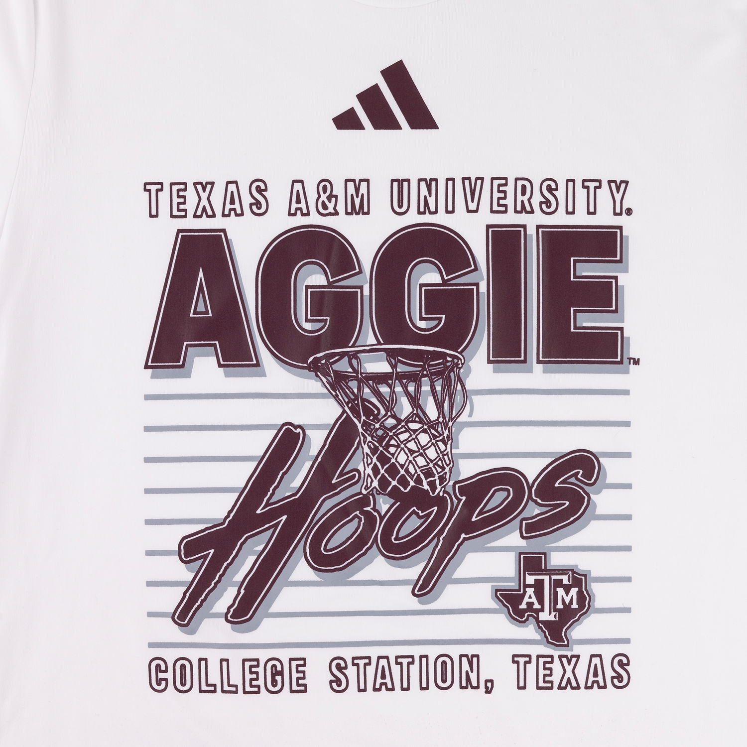 Texas A&M Aggies Adidas Pregame Hoops Tee