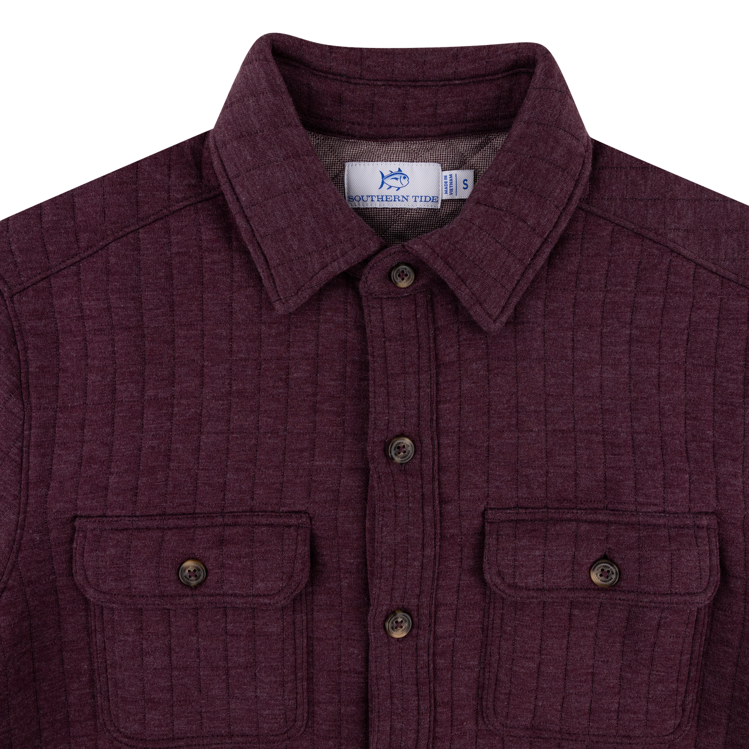 Maroon Fairwood Quilted Shacket