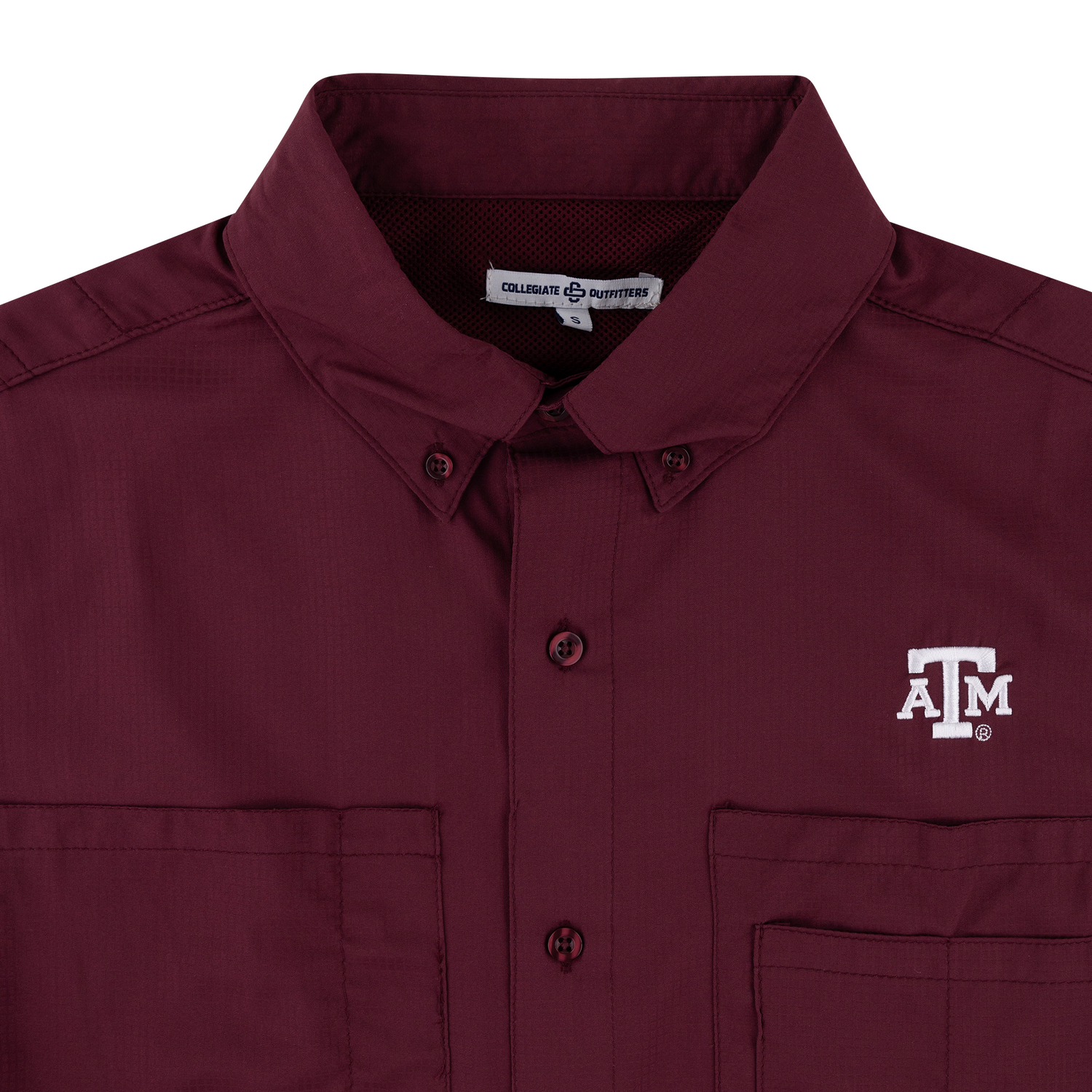 Texas A&M Collegiate Outfitters Maroon Button Down Fishing Shirt