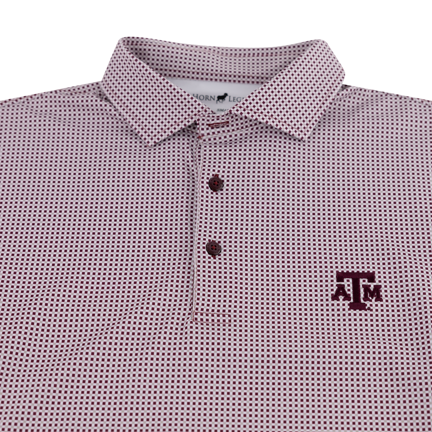 Texas A&M Gingham Performance Polo