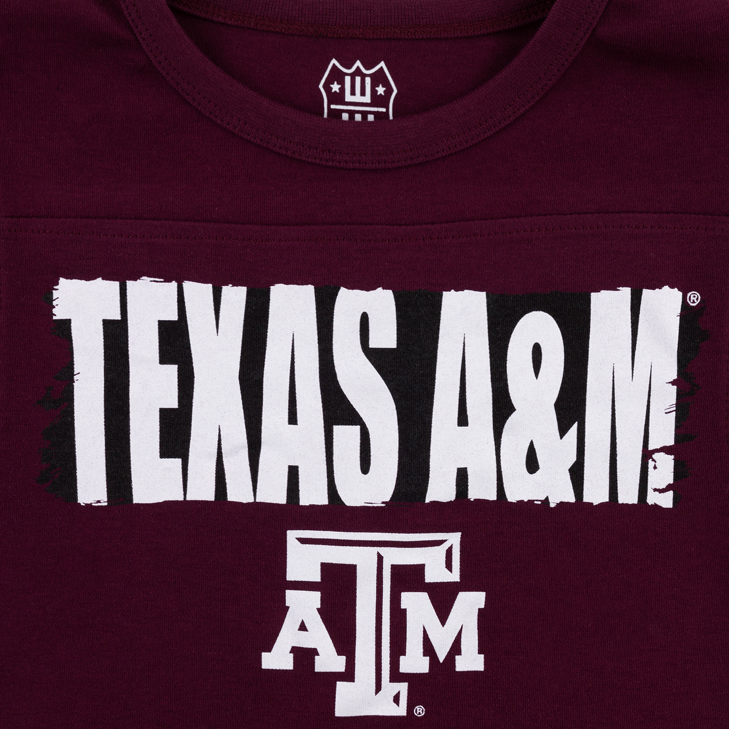 Texas A&M Youth Interlock Inset Yoke Long Sleeve Tee