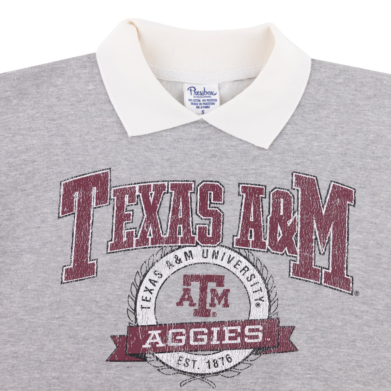 Texas A&M Aggies Campbell Collared Crewneck