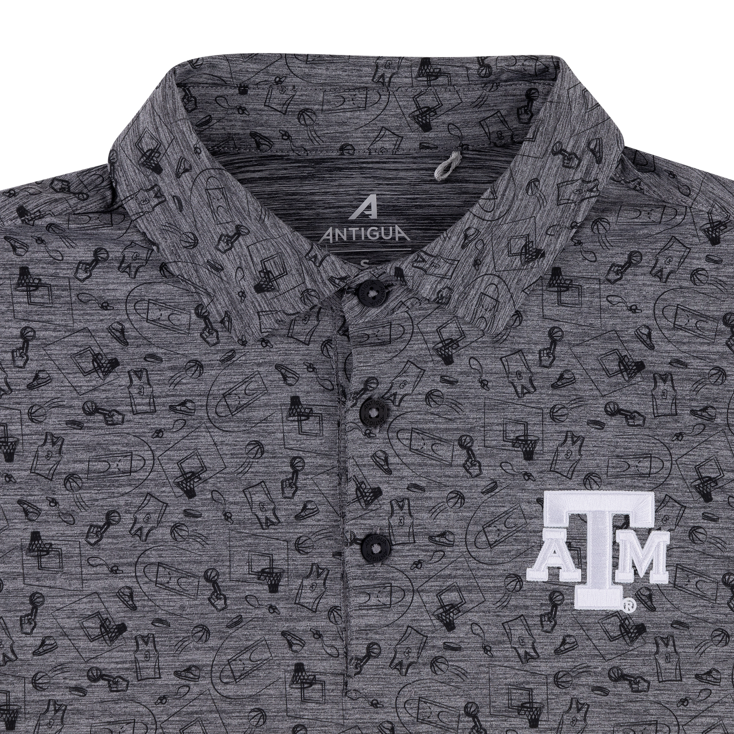 Texas A&M Antigua Basketball Net Polo