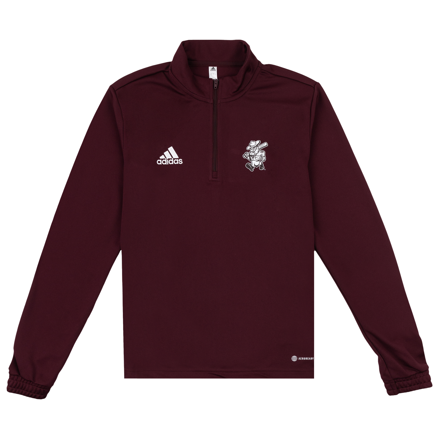 Maroon Adidas Quarter Zip Pull over with white Ol' Sarge Design