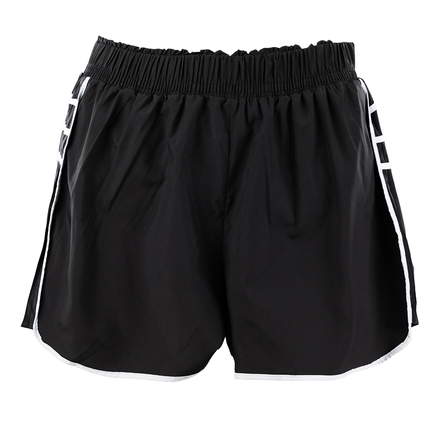 Black Athletic shorts with white stripes