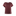 Maroon V-neck frayed top with pocket on the left side of the chest.