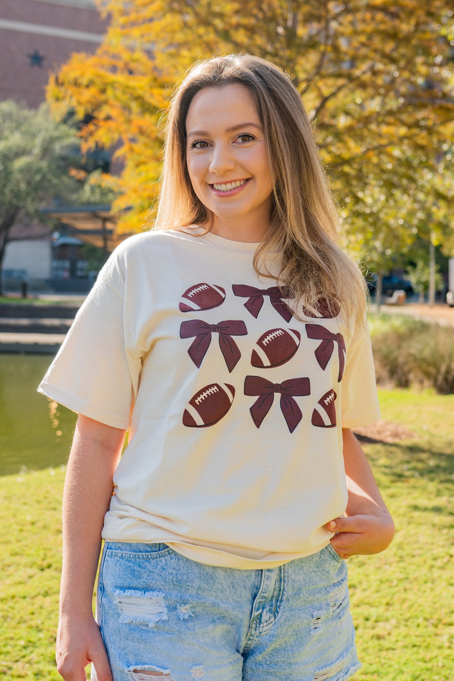 Footballs and Bows T-Shirt