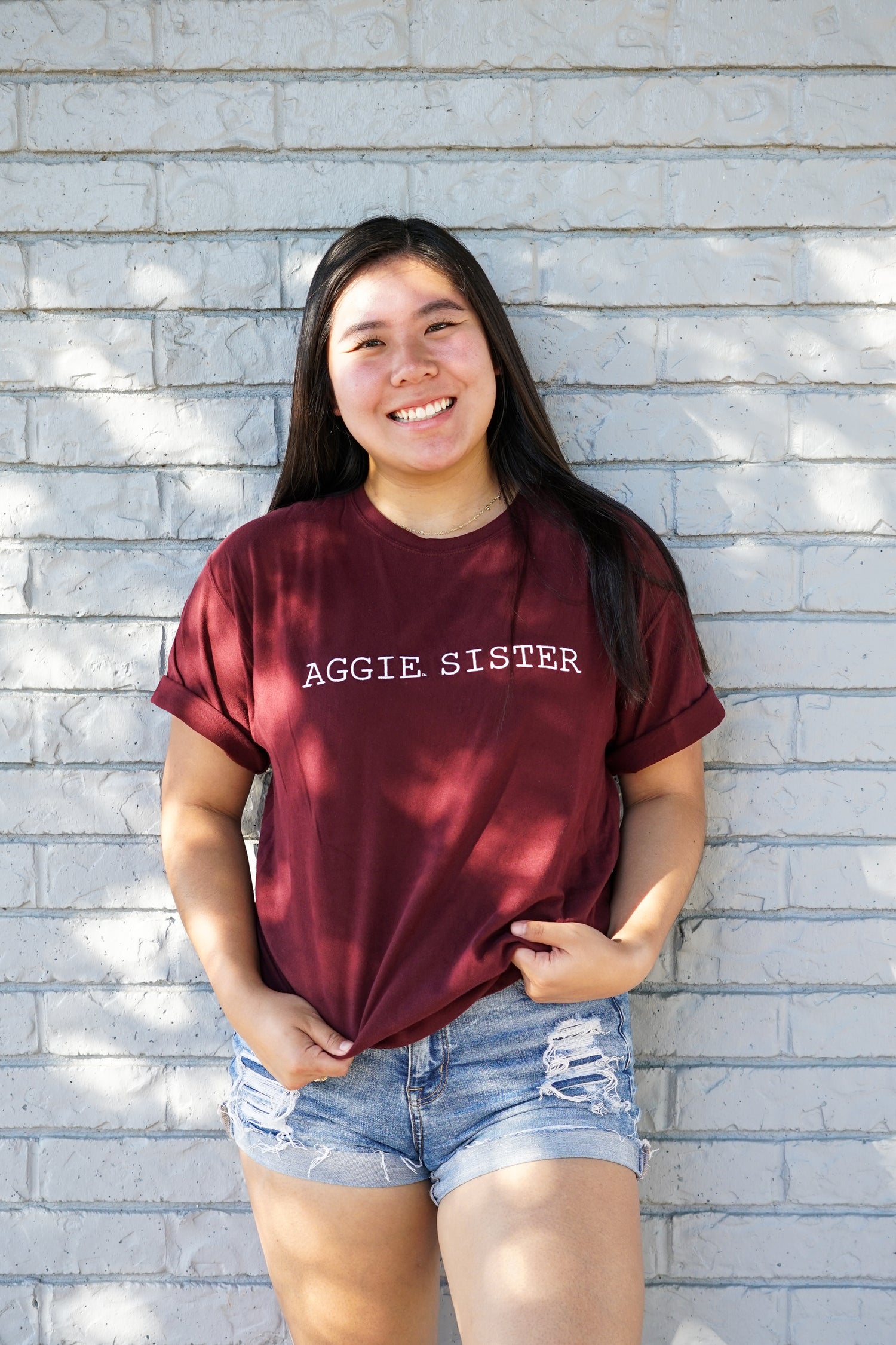 Embroidered Aggie Sister T-Shirt