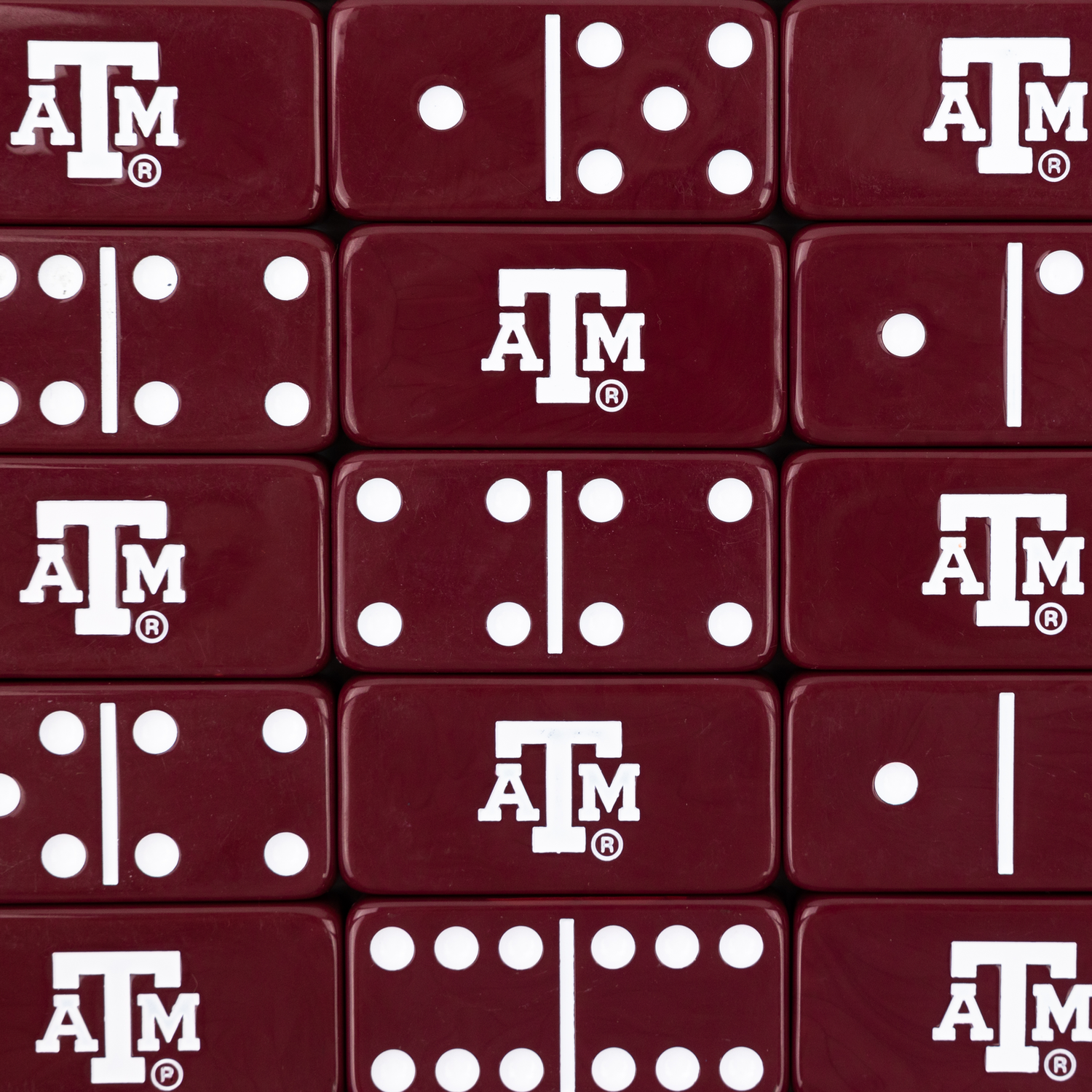 Texas A&M Maroon Dominoes Tin