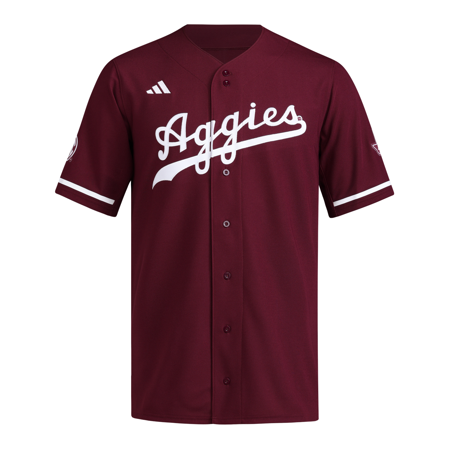 Texas A&M Adidas Maroon Baseball Jersey