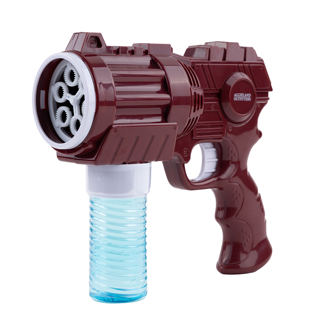 Maroon bubble blaster gun