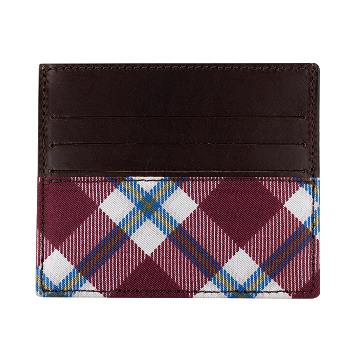 Plaid and Leather wallet