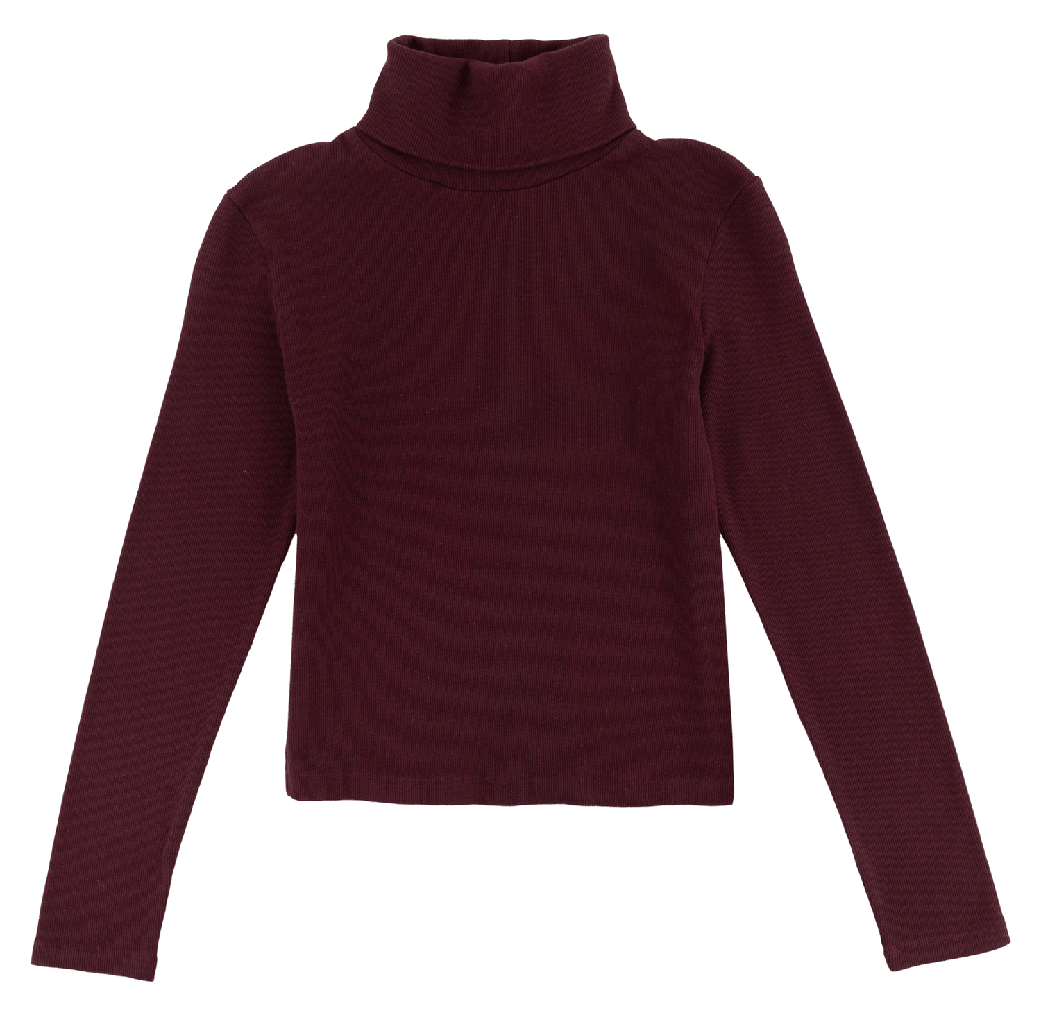 Maroon long sleeve t-shirt with turtleneck