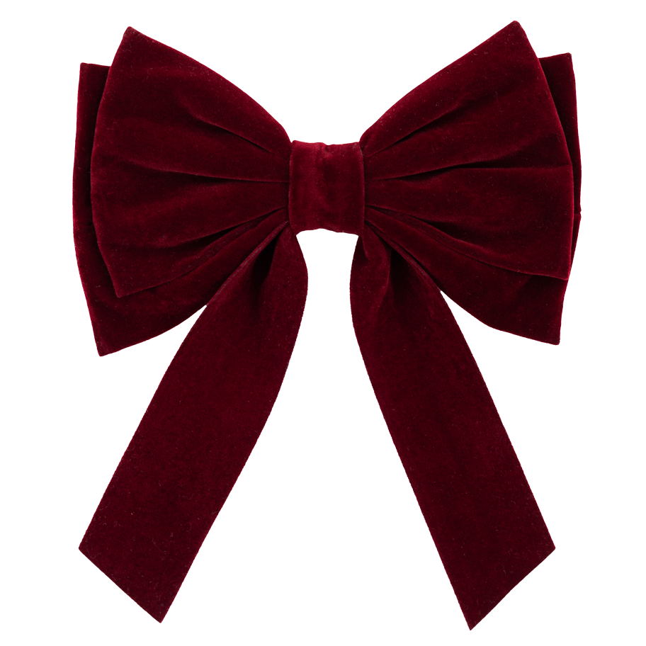 Maroon velvet bow-tie