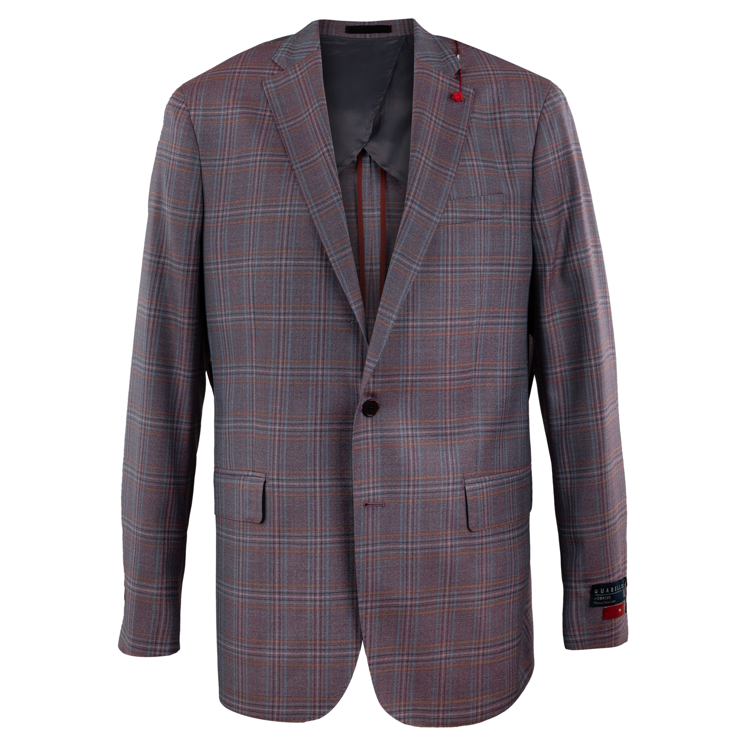 Maroon Gia Light Plaid Sports Coat