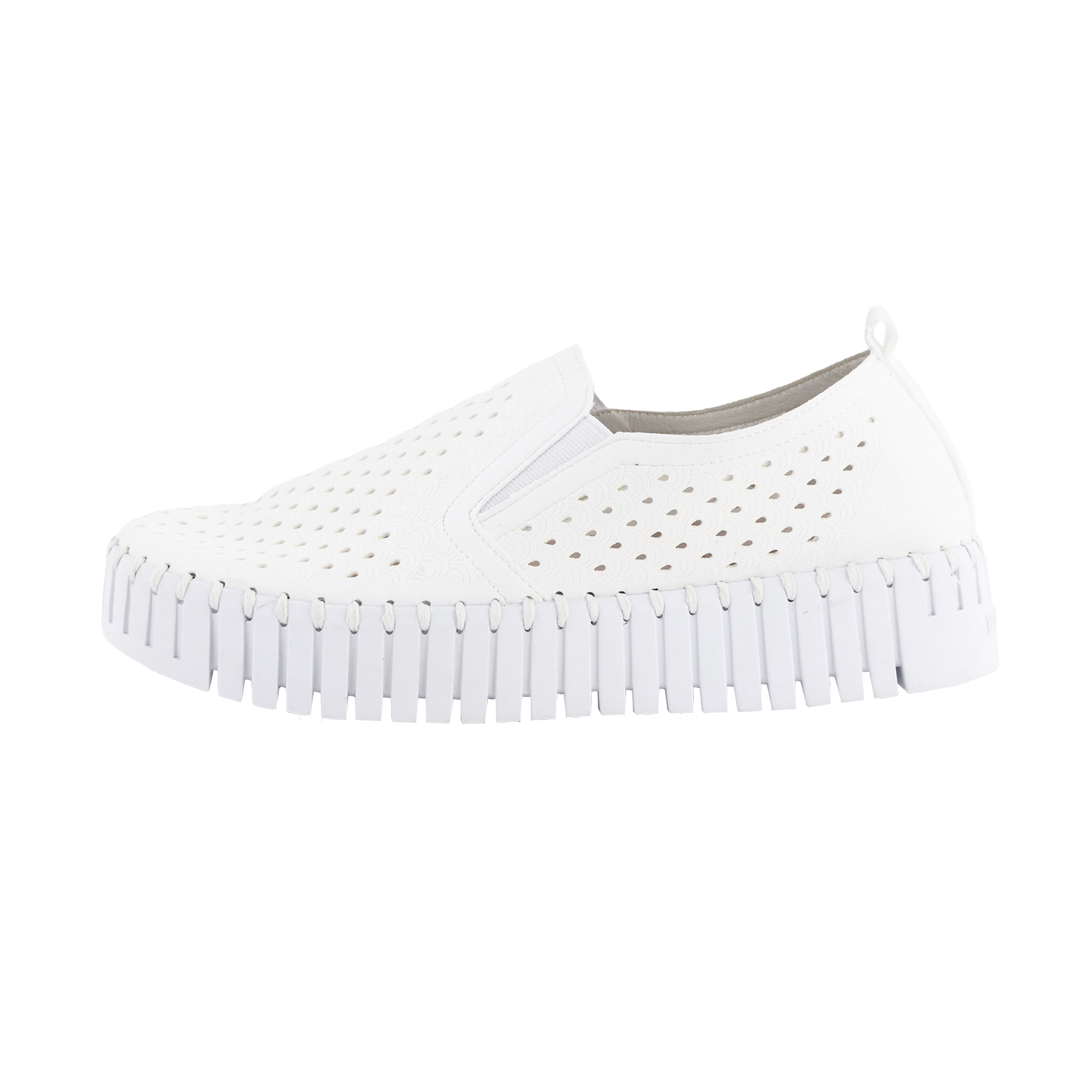 White low top slip on shoes