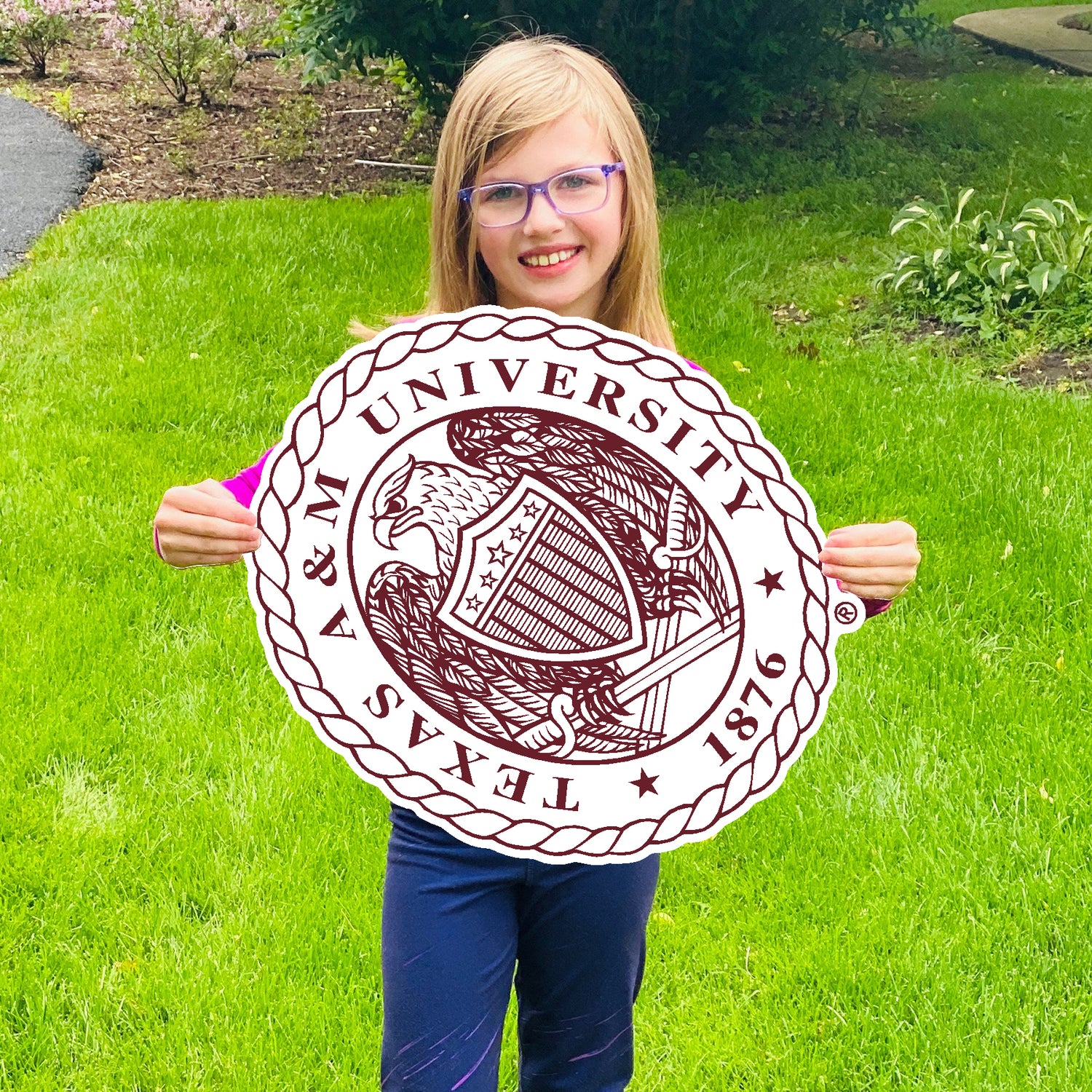 Dropship Item: Texas A&M University Seal Yard Sign 18" x 24"