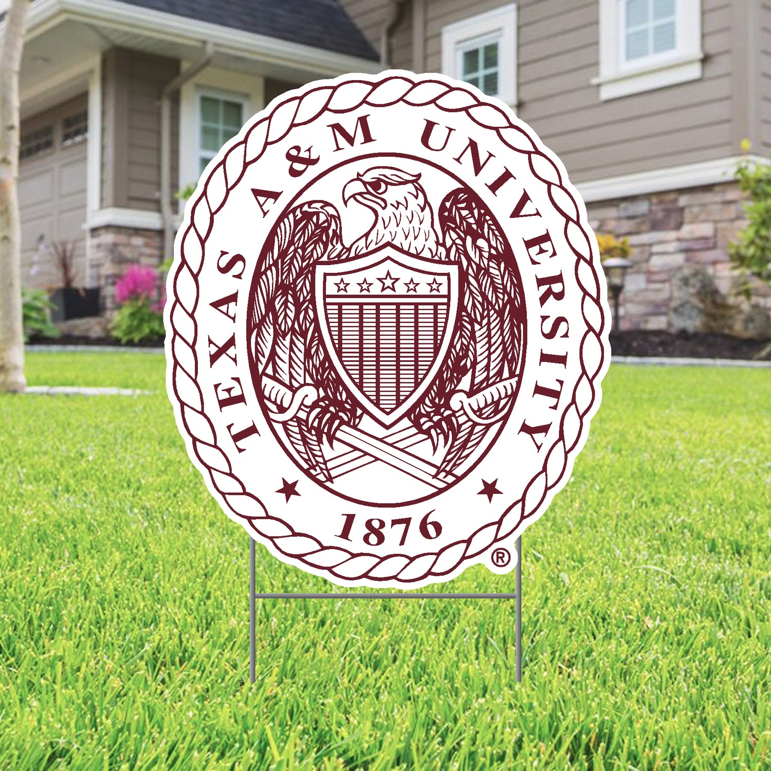 Dropship Item: Texas A&M University Seal Yard Sign 18" x 24"