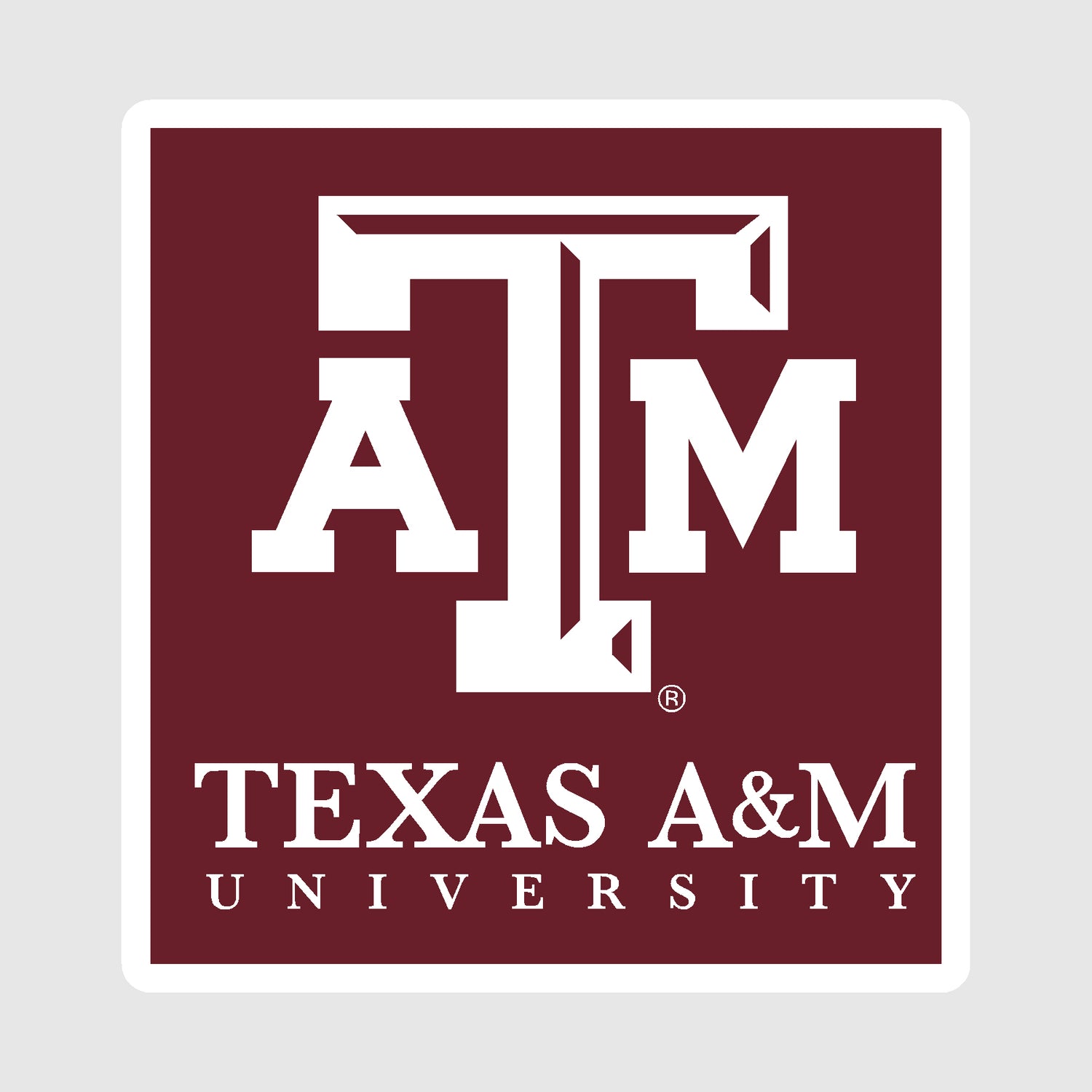 Texas A&M Square Magnet