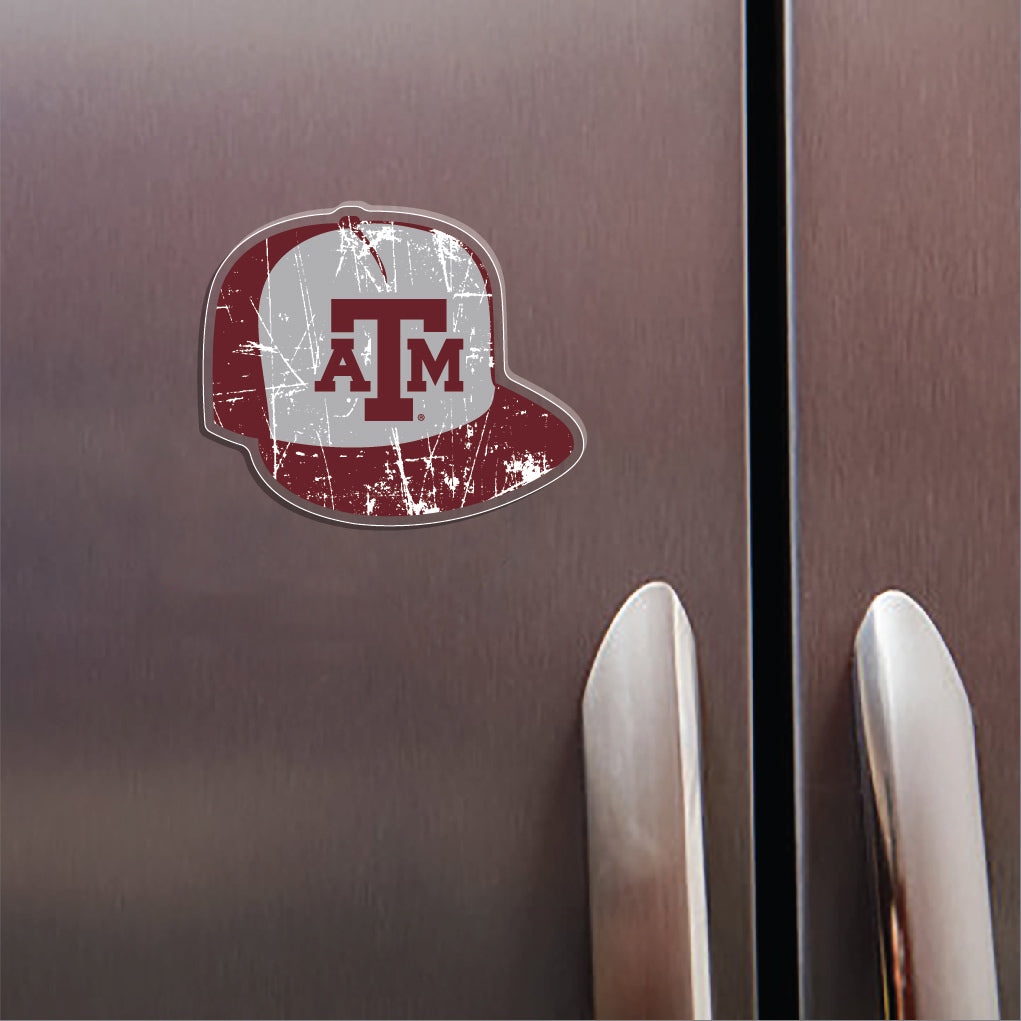 Texas A&M Acrylic Baseball Hat Magnet