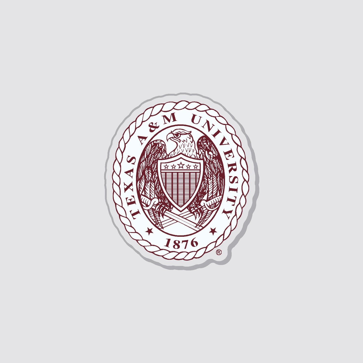 Texas A&M University Acrylic Ring Crest Magnet