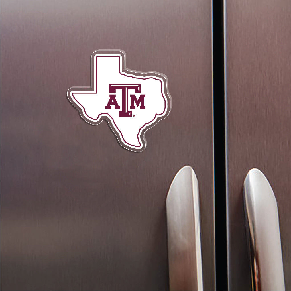 Texas A&M Acrylic Texas Magnet