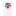 White T-shirt with blue and red ATM logo split down the middle