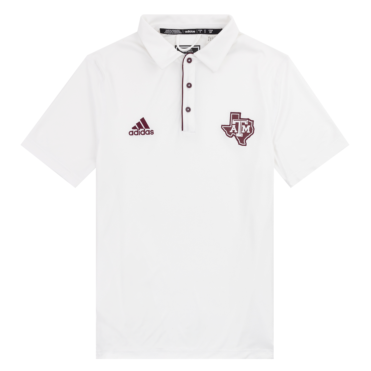 White Coaches Polo with Lonestar A&M logo