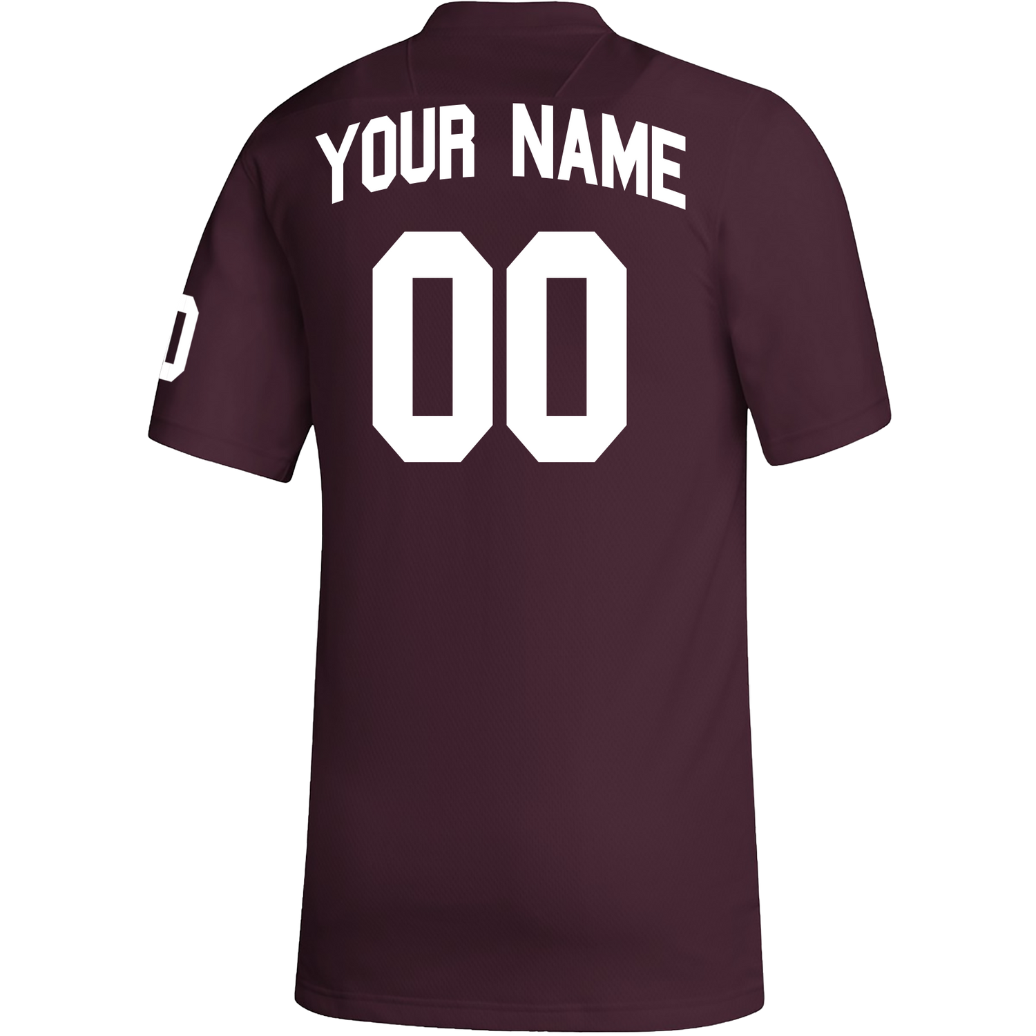 Maroon Jersey with Custom Lettering and Numbering