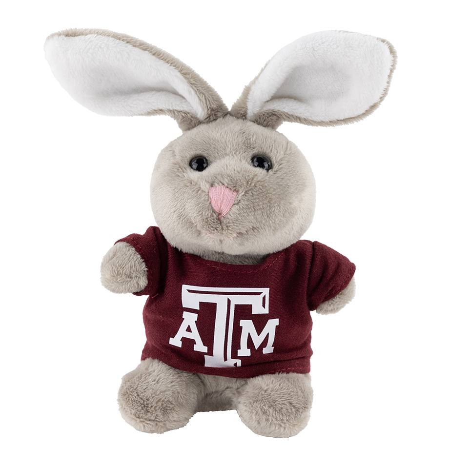 Stuffed Bunny with Maroon ATM shirt on