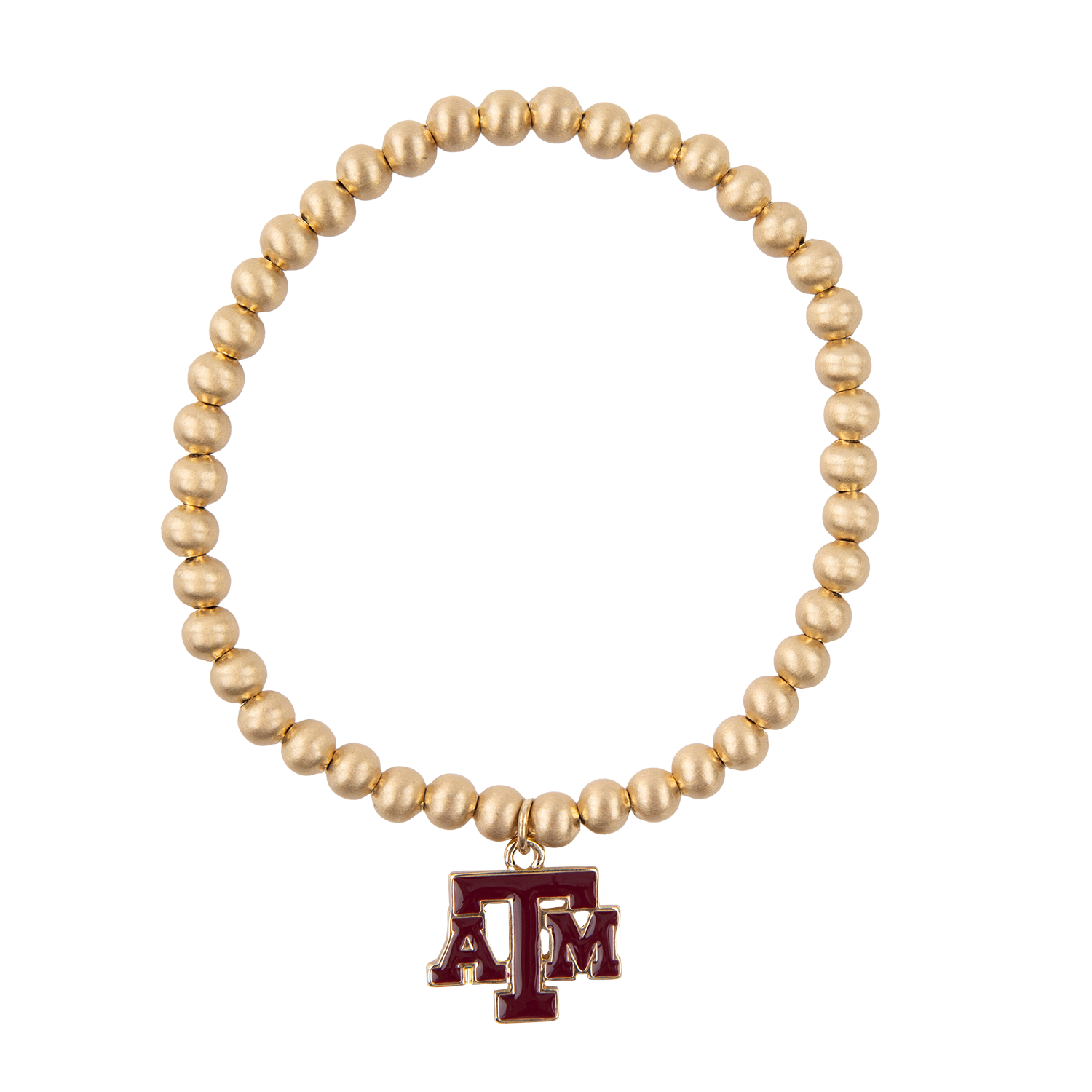 Gold Beads Bracelet with ATM logo